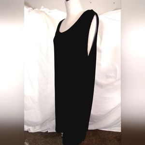 Amanda Smith Midi Vintage Midi Dress, Black Sleeveless, Round Neck/ 18W